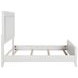 Marielle Distressed White Queen Upholstered Panel Bed
