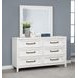 Marielle Distressed White Dresser With Mirror