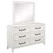 Marielle Distressed White Dresser With Mirror