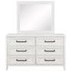 Marielle Distressed White Dresser With Mirror