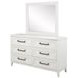 Marielle Distressed White Dresser With Mirror