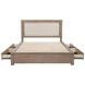 Kenora Barley Brown King Upholstered Platform Storage Bed