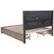 Kenora Barley Brown King Upholstered Platform Storage Bed