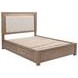Kenora Barley Brown Queen Upholstered Platform Storage Bed