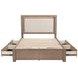Kenora Barley Brown Queen Upholstered Platform Storage Bed