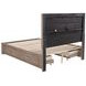 Kenora Barley Brown Queen Upholstered Platform Storage Bed
