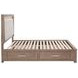 Kenora Barley Brown Queen Upholstered Platform Storage Bed