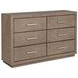 Kenora Barley Brown 6 Drawer Dresser