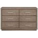 Kenora Barley Brown 6 Drawer Dresser