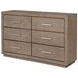 Kenora Barley Brown 6 Drawer Dresser