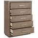 Kenora Barley Brown 5 Drawer Chest