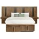 Terrace Ash Brown California King Panel Bed with Storage and Nightstand