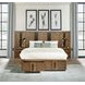 Terrace Ash Brown Wall Panel Queen Platform Storage Bed