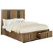 Terrace Ash Brown Queen Platform Storage Bed