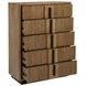 Terrace Ash Brown 5 Drawer Chest