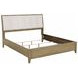 Granada Natural Pine King Upholstered Panel Bed