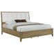 Granada Natural Pine King Upholstered Panel Bed