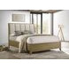 Granada Natural Pine and Beige California King Upholstered Panel Bed