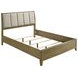 Granada Natural Pine and Beige California King Upholstered Panel Bed