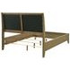 Granada Natural Pine and Beige California King Upholstered Panel Bed