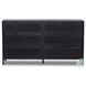 Sydney Black Wash and Black Cane 6 Drawer Dresser