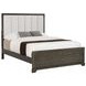 Gran Park Dark Cocoa King Upholstered Panel Bed