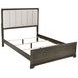 Gran Park Dark Cocoa and Beige California King Upholstered Panel Bed