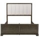 Gran Park Dark Cocoa and Beige California King Upholstered Panel Bed
