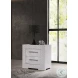 Ives White High Gloss Nightstand