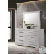 Ives White High Gloss Dresser With Mirror