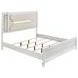 Marmore White King Panel Bed