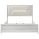 Marmore White King Panel Bed