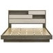 Fenwick Gray Oak And Almond King Bookcase Platform Bed