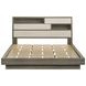 Fenwick Gray Oak and Almond California King Storage Platform Bed with Bookcase