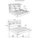 Fenwick Gray Oak and Almond California King Storage Platform Bed with Bookcase