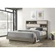 Fenwick Gray Oak And Almond Queen Bookcase Platform Bed