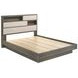 Fenwick Gray Oak And Almond Queen Bookcase Platform Bed