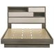 Fenwick Gray Oak And Almond Queen Bookcase Platform Bed