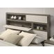 Fenwick Gray Oak And Almond Queen Bookcase Platform Bed