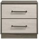 Fenwick Gray Oak And Almond 2 Drawer Nightstand