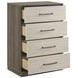 Fenwick Gray Oak And Almond 4 Drawer Chest