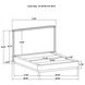 Kailani Beige Oak Queen Wingback Upholstered Platform Bed