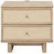 Kailani Beige Oak 2 Drawer Nightstand