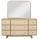 Kailani Beige Oak 9 Drawer Dresser With Mirror