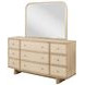 Kailani Beige Oak 9 Drawer Dresser With Mirror