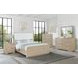 Ladera Light Elm King Upholstered Panel Bed
