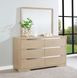 Ladera Light Elm 6 Drawer Dresser with Mirror