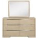 Ladera Light Elm 6 Drawer Dresser with Mirror