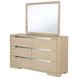 Ladera Light Elm 6 Drawer Dresser with Mirror