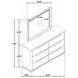 Ladera Light Elm 6 Drawer Dresser with Mirror